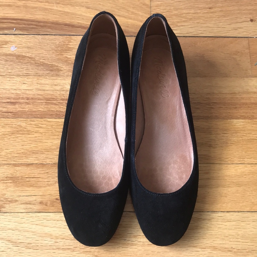 Madewell Ella heals in black suede